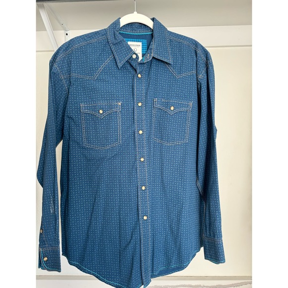 Rough Stock Panhandle Slim Pearl Snap Long-Sleeve Button-Down Men's Rodeo Shirt - Picture 1 of 8